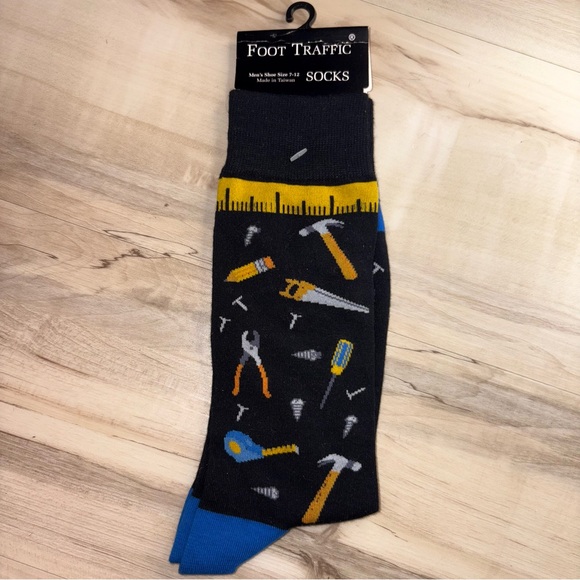 Foot Traffic Black and Blue Tool Socks - Picture 2 of 3